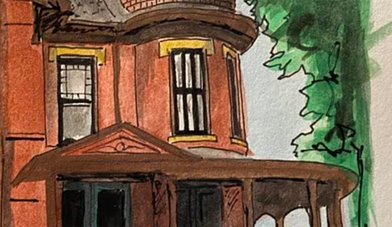 Submitted Image – One of Garrett Steinberg’s watercolor creations, which combines his love of history and art.