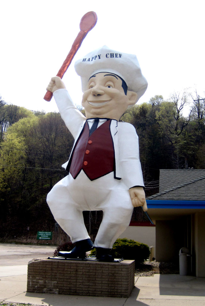 Photo by Carlienne Frisch - The Happy Chef statue at The Happy Chef Restaurant north of Mankato on Highway 169