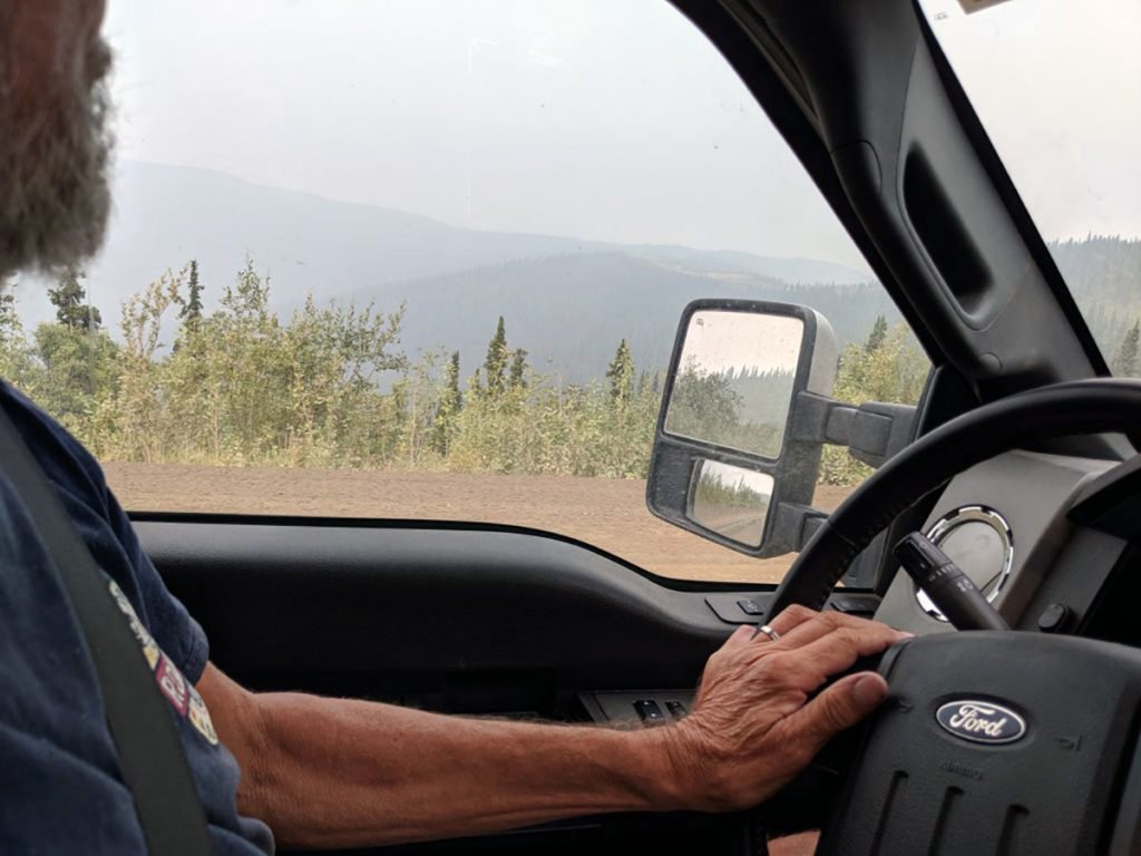 Submitted Image - Dave Peterson driving in Alaska