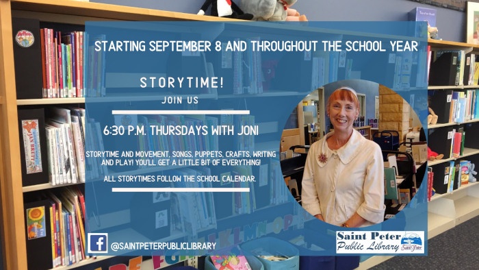 SEvent St. Peter Public Library Storytime With Joni